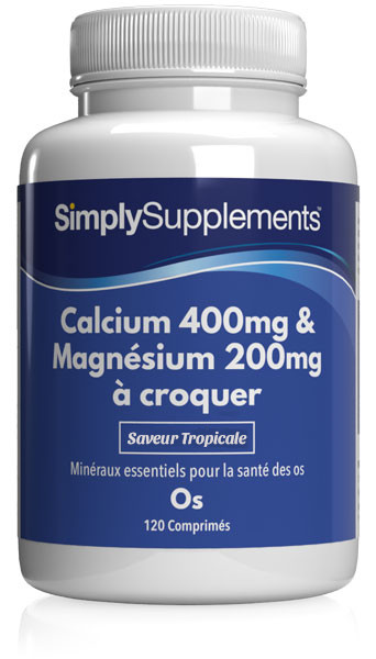 Calcium et Magnésium à Croquer (Saveur Tropicale)
