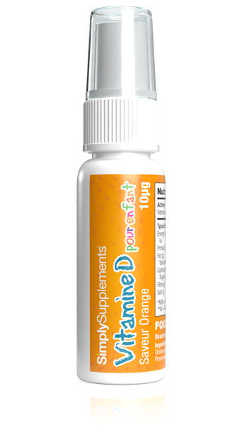 Vitamine D 400iu en spray pour enfants - Saveur orange