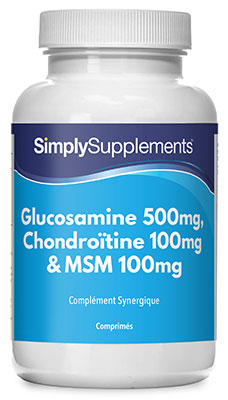 Glucosamine 500mg, Chondroïtine 100mg & MSM 100mg