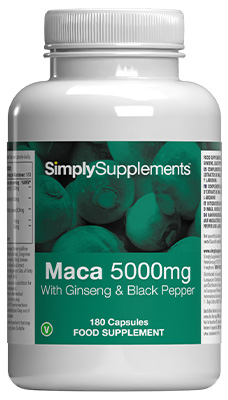 Maca 5000mg avec Ginseng et Poivre Noir
