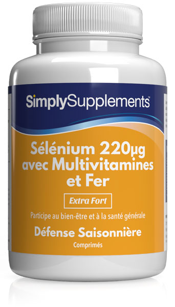 Sélénium 220mcg avec Multivitamines et Fer