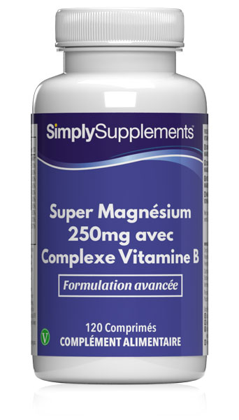 Super Magnesium 250mg avec Complexe Vitamine B 